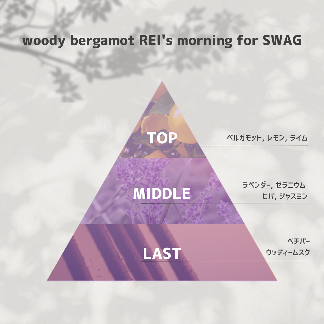 woody bergamot REI's morning for SWAG