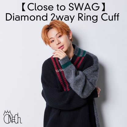Close to SWAG】Diamond 2way Ring Cuff – ワンちゃん OFFICIAL SHOP Close to SWAG】Diamond 2way Ring Cuff – ワンちゃん OFFICIAL SHOP
